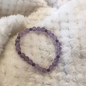 Stretchy Amethyst beaded bracelet